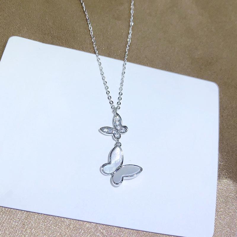 Ожерелья для женщин корейская мода сексуальная женская ключичная цепочка ювелирные изделия бабочка кулон ожерелье