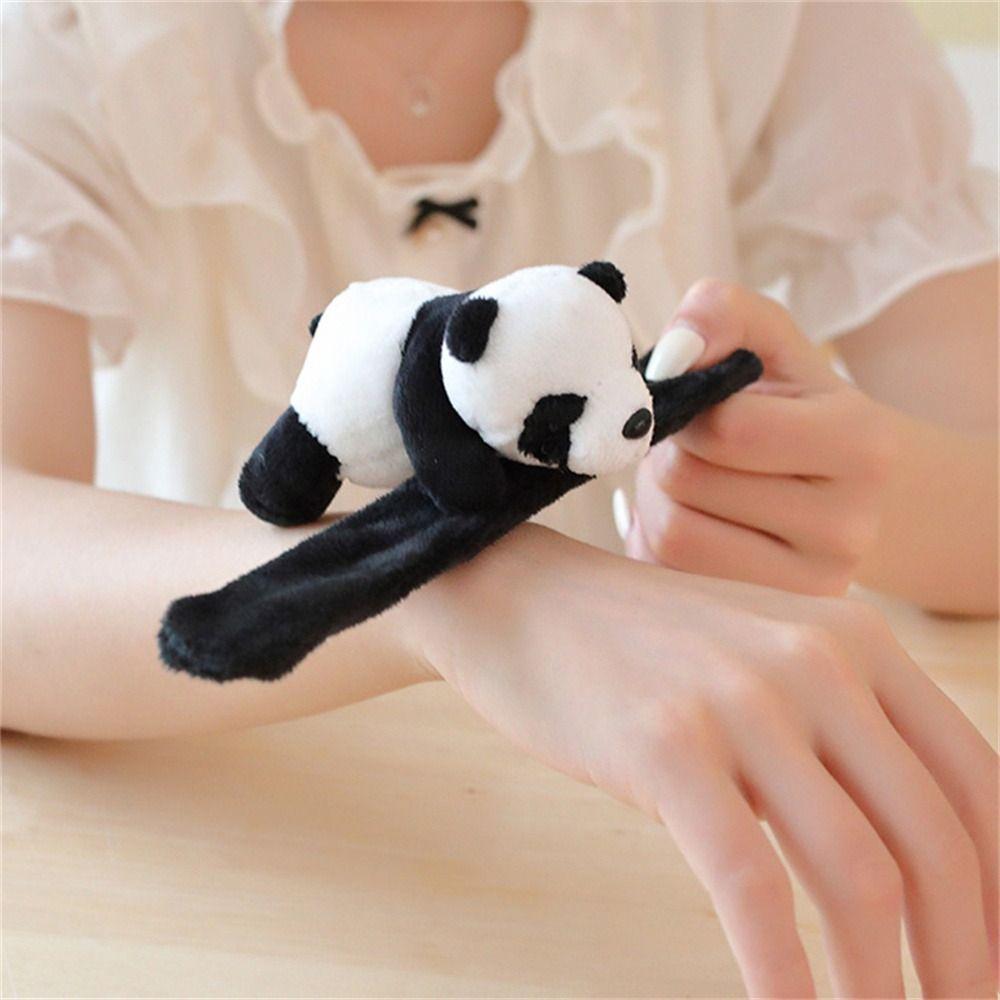 Stuffed Animal Panda Wristband Wrist Decoration Clap Circle Toy Plush Hand Ring Birthday Present