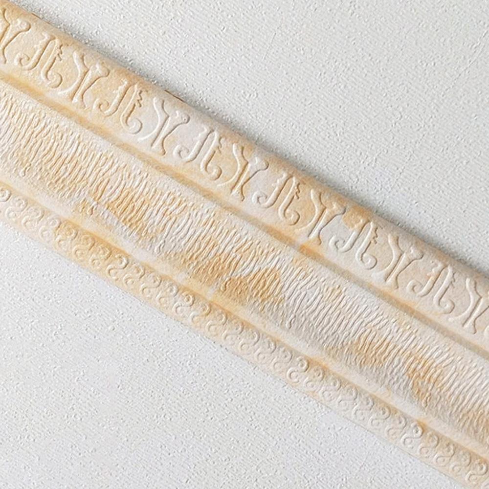 2 Pieces 90‘ X 3’ Self-Adhesive Flexible Foam Inserts for 3D Bonded Decorative Wall Line Borders for Home, Office