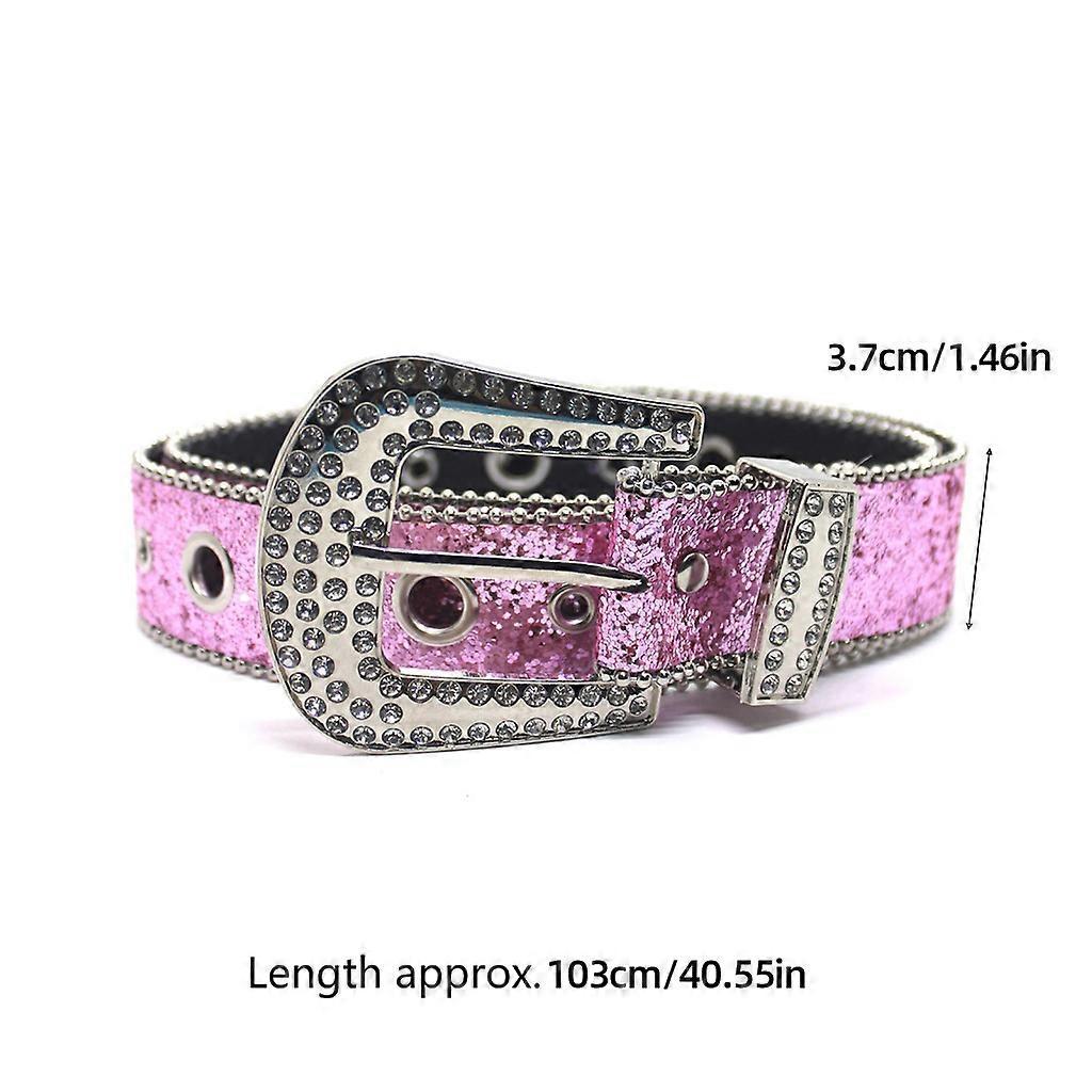 Adjustable Rhinestone Waist Belts for Jeans Glitter Belt for Woman Cowboy Cowgirl Teens Female Jeans Skirt Waistband  Silver