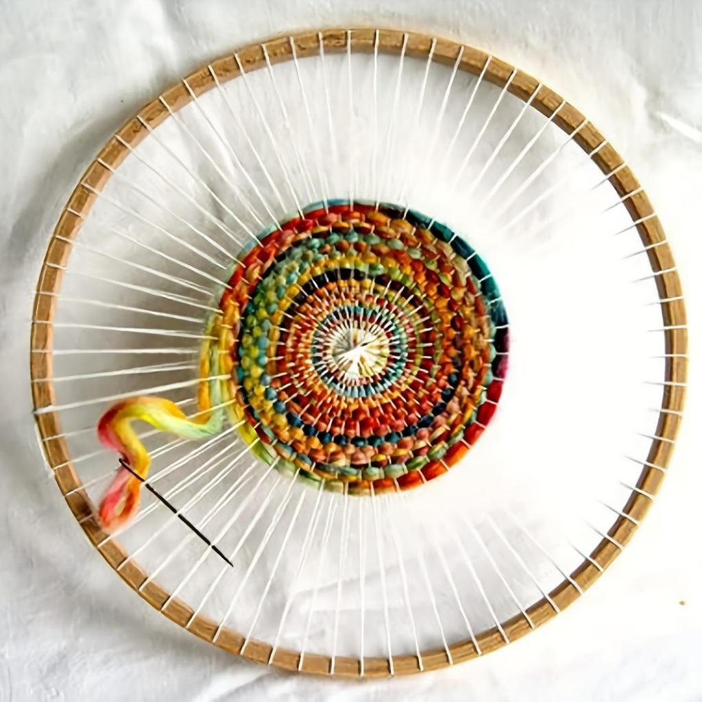 Вязальная машина Knitting Loom - круглая деревянная ручная вязальная машина, спицы и крючок