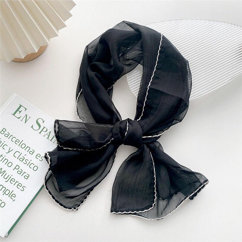Women Ladies Square Chiffon Neck Head Scarf Scarves Wrap Soft Stole Shawl *