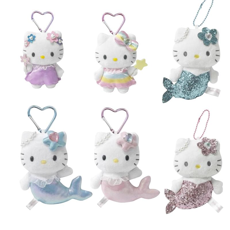 10cm Hello Kitty NIC Unicorn Mermaid Long Legs Heiseic Plush Doll Pendant Plush Kuromi My Melody Accessories For gril