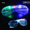 50 шт. светодиодных очков, светящиеся солнцезащитные очки для вечеринок, жалюзи, очки-жалюзи, светящиеся в темноте, неоновые, рождественские, день рождения, свадьба, вечеринка, принадлежности