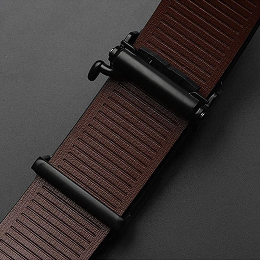 PULO Belt Men's Genuine Leather Automatic Buckle Trouser Belt Casual Personality