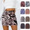 Women's Skirt Floral Print Mesh Double Layer High-waisted Mini Skirts 2022 New Summer Streetwear Club Boydcon Vintage Y2K Skirt