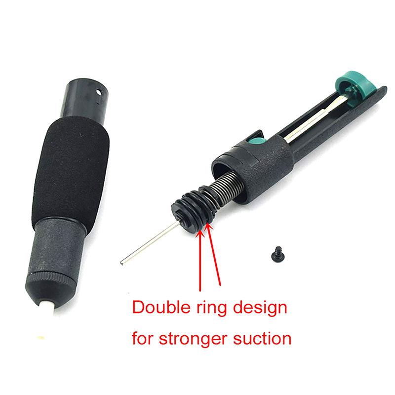 Dp-366D Dual-Ring Non-Slip Handle Solder Sucker Powerful Solder Pump Soldering Sucker Pen Hand Welding Tools
