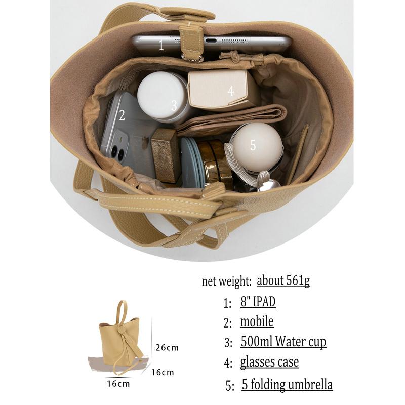 2025 New Women's Fashion All-match Shoulder Bucket Bag Soft Leather Composite Crossbody Bags Luxury Designer Bag For Woman