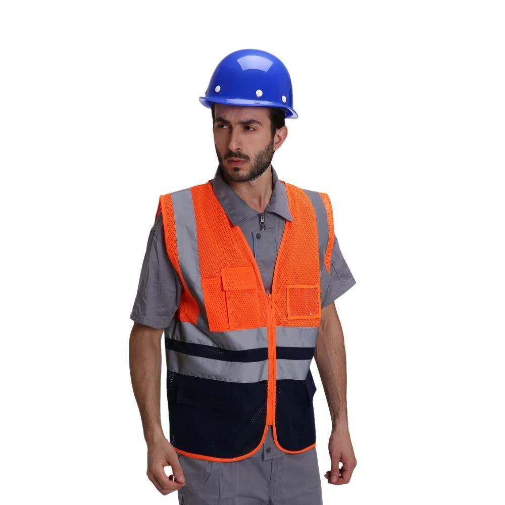 Breathable Security Vests High Visibility Workwear Uniforms Work Vest  Running Cycling Sports