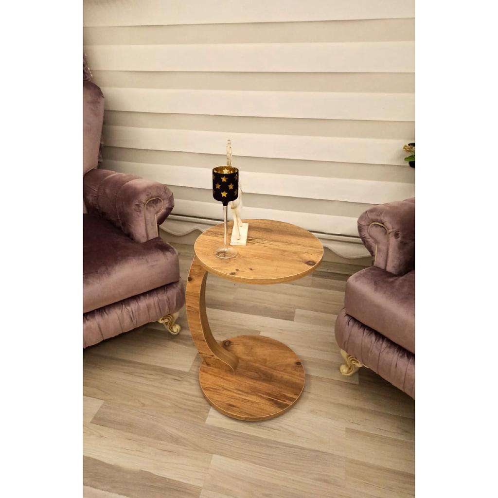 Журнальный столик на колесиках C, диванный столик, боковой столик, журнальный столик для чая, сервировочный столик для кофе, орех