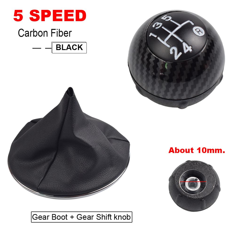 5 6 Speed Gear Shift Knob for Fiat 500 2012-2018 Chrome+Red 55344048