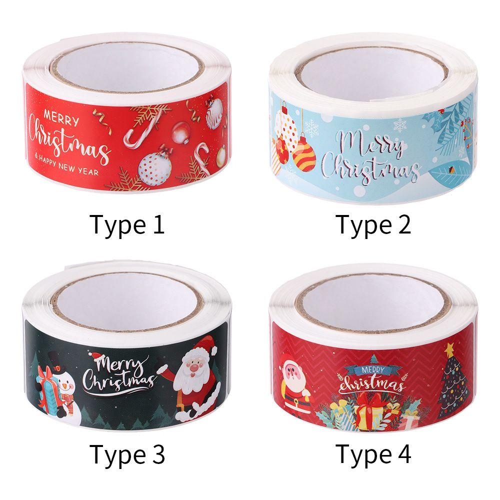 Santa Claus Snowman Package Seal Stickers Gifts Wrapping Decals Merry Christmas Decoration Label
