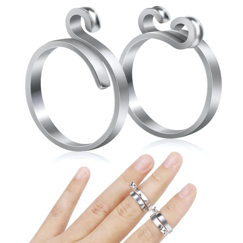 Yarn Guide Crochet Open Rings Knitting Crochet Loop Rings Yarn Guide Finger Holder Knitting Thimble for Crocheters