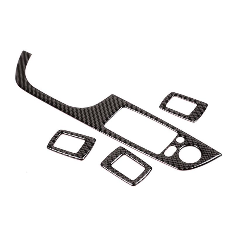 4 шт., накладка на панель переключателя двери, окна, из углеродного волокна для BMW 3 серии E90 320i 325i 2005 2006 2007 2008 2009 2010 2011