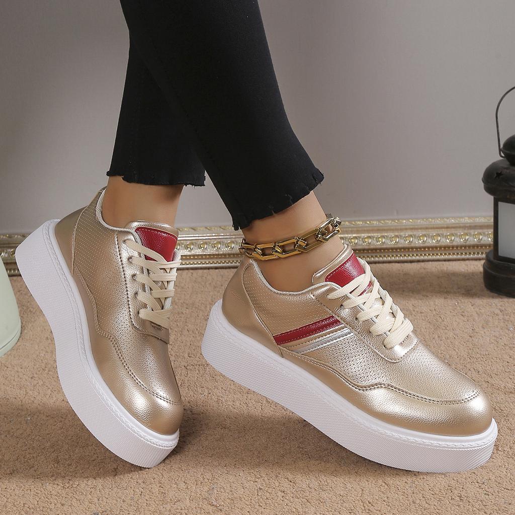 Европейские и американские повседневные женские туфли, новые дышащие повседневные туфли на толстой подошве, простые туфли на плоской подошве Trafza