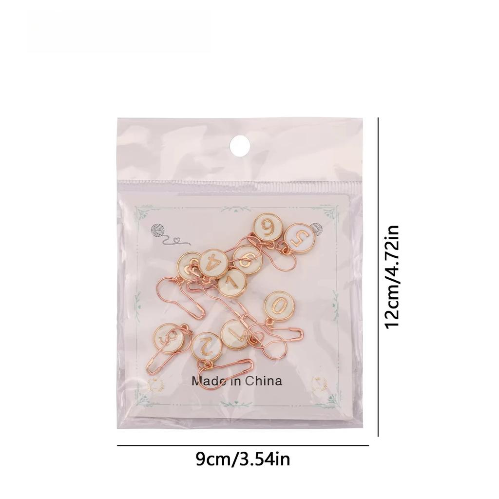 10Pcs/Pack Knitting ToolsKnitting Sweater Stitch MarkersSweater CounterMarker NumbersDon't Button Accessories