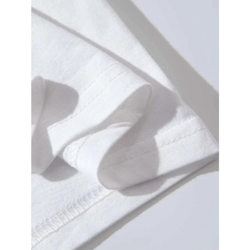 Мужская повседневная футболка с коротким рукавом и круглым вырезом с принтом льва