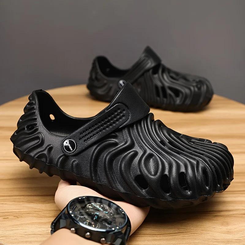 Новые мужские пляжные сандалии, повседневные летние уличные дышащие тапочки, мужские водные сандалии, мужские шлепанцы, легкие сабо, Slieds