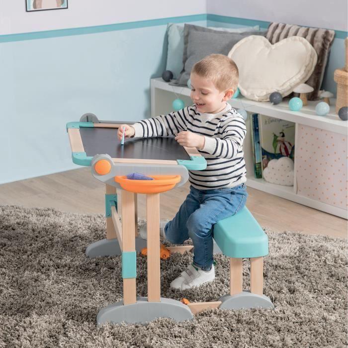 Smoby - Парта Modulo Space - Трансформируемая в Двустороннюю Доску - 80 Аксессуаров в Комплекте - От 3 Лет - 420304