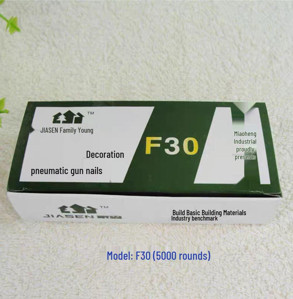 Pneumatic F30 Straight Nail Gun for Woodworking, Compatible with F10-F50 Strip Nails