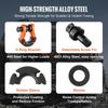 2 Pack 3/4" D Ring Shackle with 7/8" Screw Pin 66139 lbs Break Strength