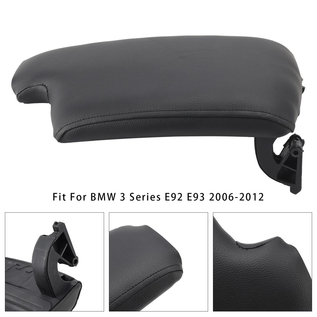 Черная кожаная крышка подлокотника центральной консоли для BMW E90 E91 E92 E93 51169134486