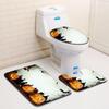 Pumpkin Lamp Bathroom Toilet Three-Piece Floor Mat Doormat Bathroom Carpet