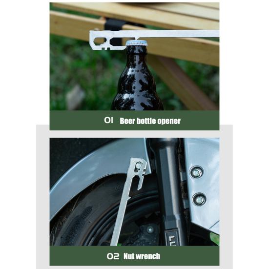 6Pcs 20/35CM Camping Tent Stake Heavy Duty Stainless Steel Multi-functional Outdoor Garden Yard Tarp Canopy Windproof Ground Spike Metal Tent Peg