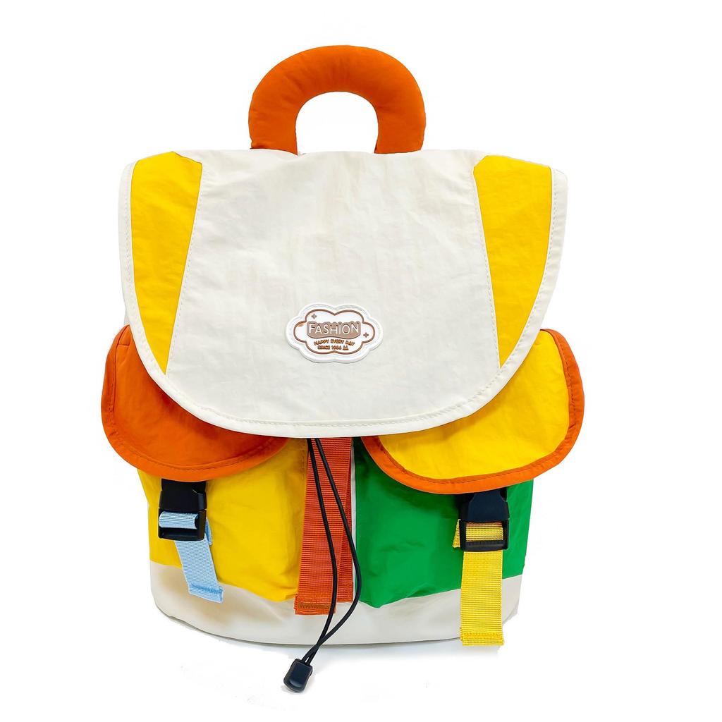 Рюкзак в стиле колорблок - Женская сумка на двойном плече для студентов, модная и вместительная для школы и колледжа