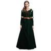 Women's Brave Merida Green Court Long Dress Halloween Cosplay Costume