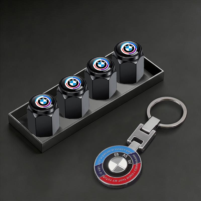 NDQB9 Car Tire Wheel Valve Caps Cover Metal Car Keychain Keyring For BMW i7 X7 G07 LCI iX I20 X1 U11 3 5 7 Series G70 G09 XM Accessory