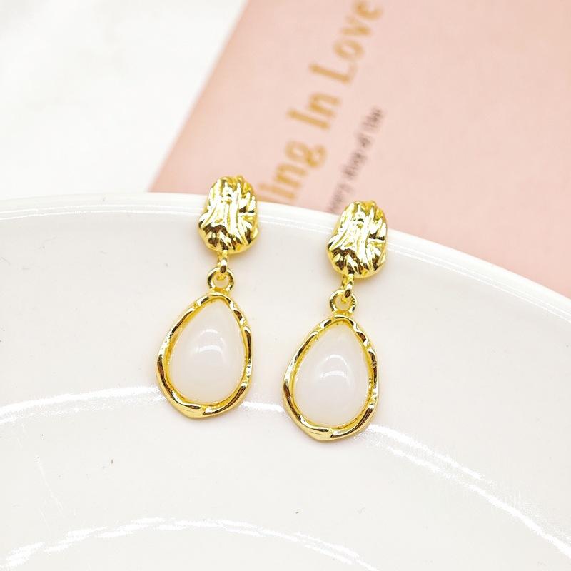 Нерегулярные складки капли воды висячие серьги для женщин геометрический кулон ухо свадебные украшения подарок