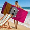 Fluffy feline charm. Print beach towel, quick drying, suitable for travel, outdoor sports, jogging, the beach and swimming, gift