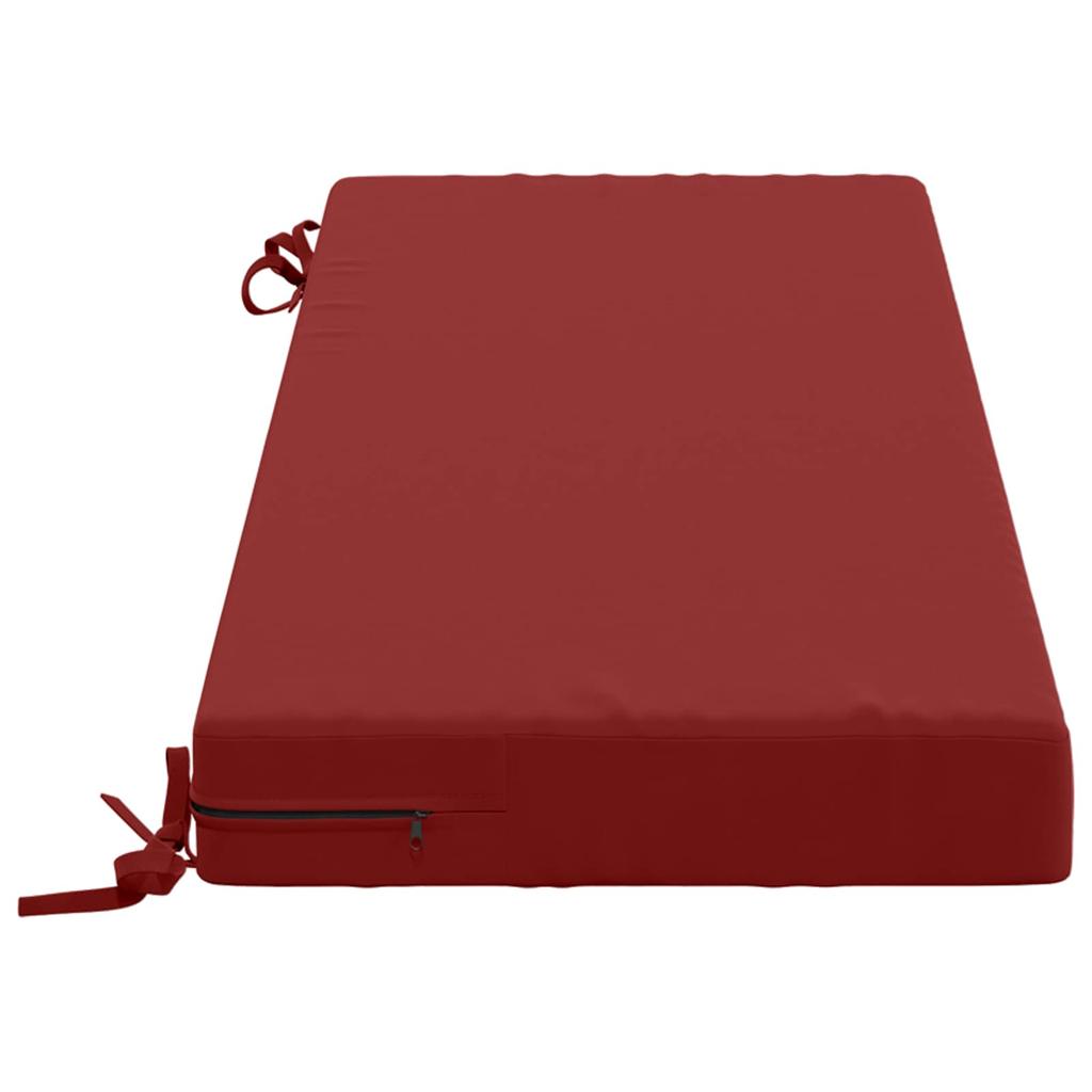 2 piece Bench Cushions SOEST 2 pcs. 100percent Polyester Wine Red