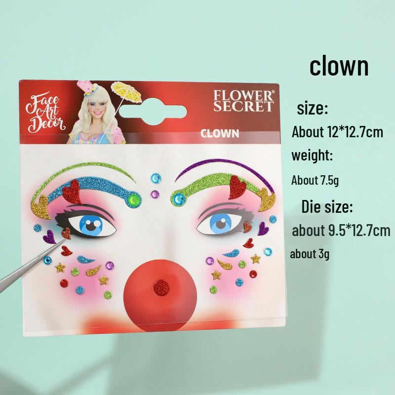 «Праздничные наклейки с мордочками оленей для празднования Рождества и Нового года»: Карнавальный, праздничный и сценический макияж.