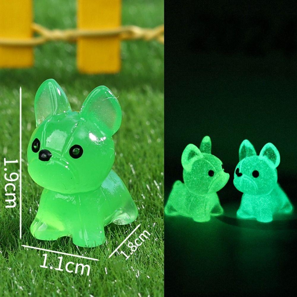 Glow In The Dark Miniature Dog Figurine Micro Landscape Decoration  Home Decoration Accessories