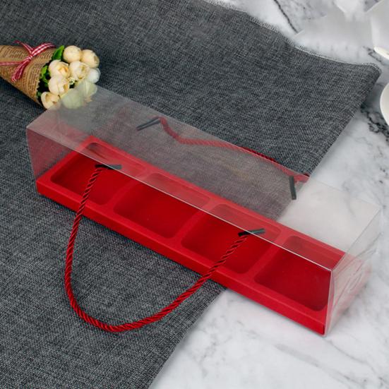 10шт прозрачные коробки ПЭТ торт кекс рулон контейнер упаковка десерт держатель