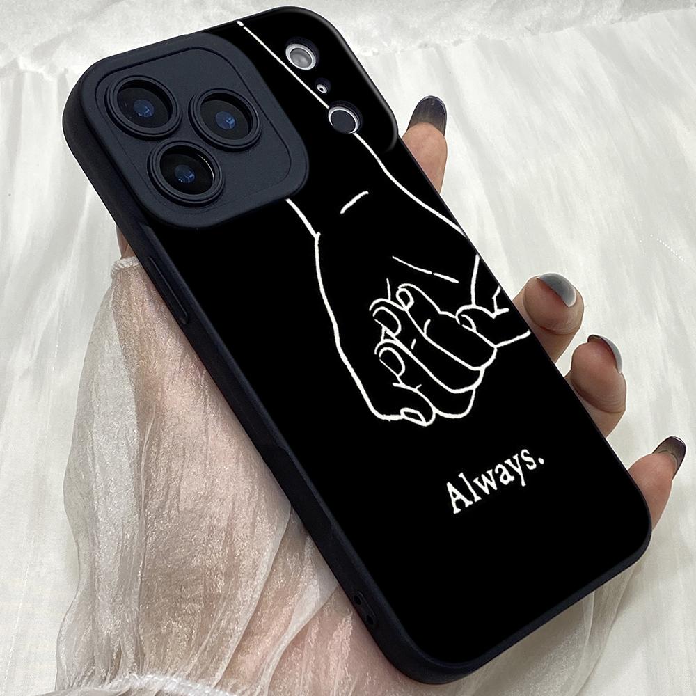 M579 Best Friend Girlfriend Boyfriend Angel Eyes Soft Phone Cases for iPhone Samsung Galaxy Xiaomi Rdemi Huawei Honor Infinix Realme OPPO All Model