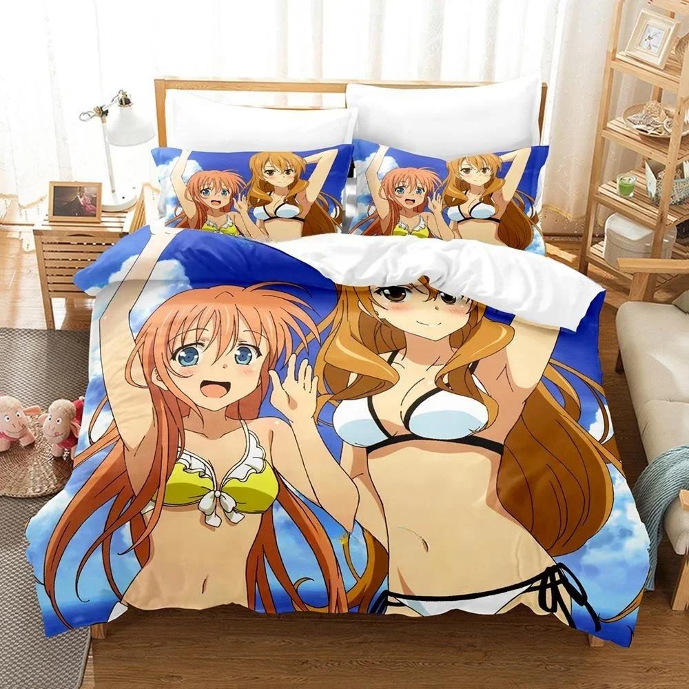 Fashion Anime Bed Sheet Set Golden Time Bedding Set Single Twin Full Queen King Size Bed Set Adult Kid Bedroom Duvet Cover Sets