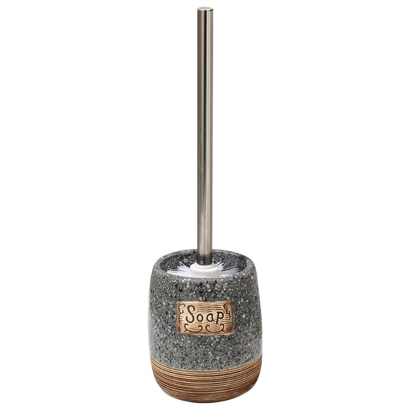 Туалетная щетка с длинной ручкой и керамическим держателем, съемная мягкая щетина для глубокой очистки