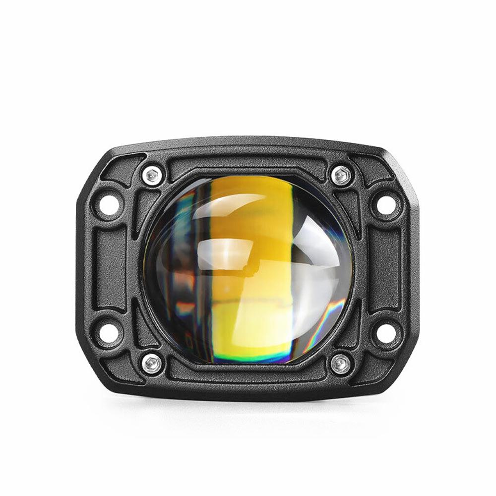 2Pcs 3 Inch 8D Lens Led Work Light 6000K White 3500K Yellow Flush Mount Driving Light Fog Lights for Car Truck Off Road 4x4 12V 24V