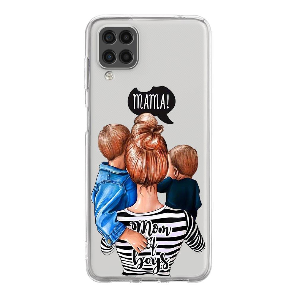 Чехол для телефона Samsung A13 A33 A35 A55 A73 A53 A23 A51 A71 A21S A12 A31 A41 A05s A15 A25 5G Прозрачный чехол Девочка Мама Семья