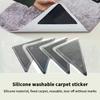 4/8 шт. Треугольные противоскользящие наклейки для ковра для плиточного пола, угловые накладки для ковра, моющиеся и многоразовые нано-противоскользящие фиксирующие накладки