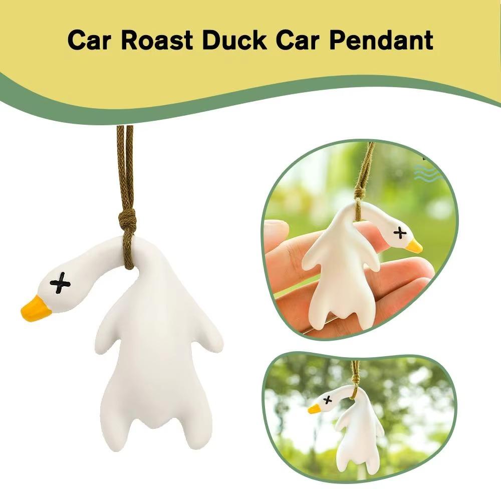 Cute Duck Rearview Mirror Decoration Mini Swing Duck Car Hanging Pendant