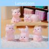 Adorable Miniature Cartoon Pig Figurines Resin Desktop Car Decoration Ornament