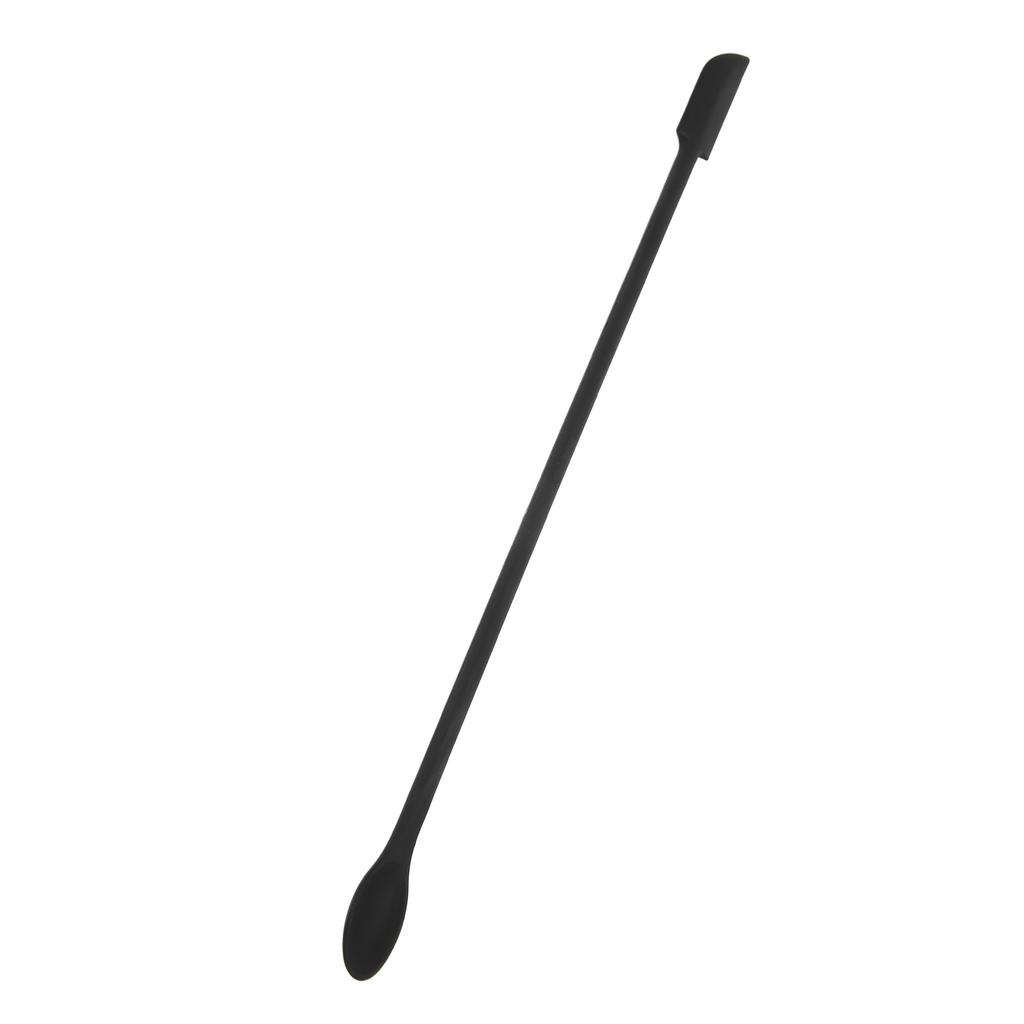 Инструмент для макияжа шпатель двухсторонний силиконовый мини удлиненный тонкий шпатель для джема (черный)