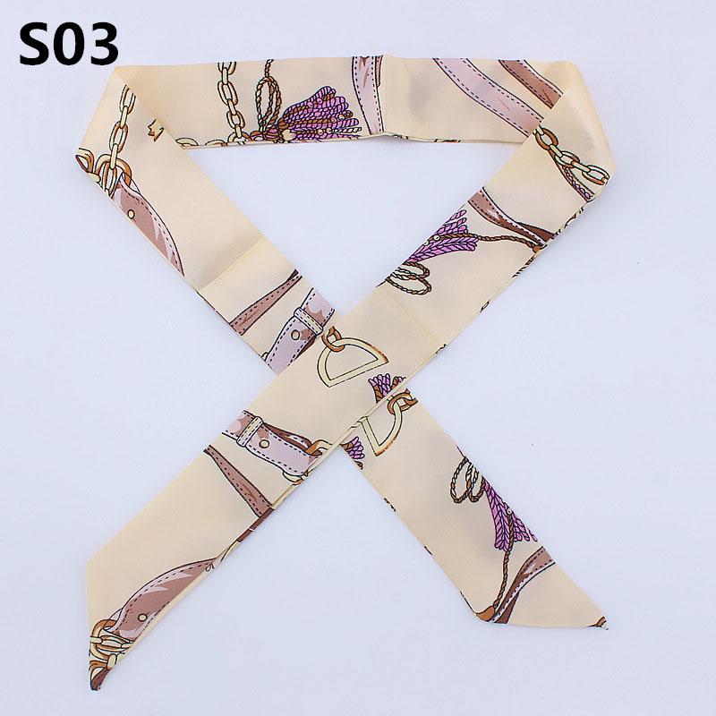 Fashion Silk Scarf Women Ribbon Tied Twilly Decoration Scarf Bag Handle Long Soft Scarf Scarves Unique