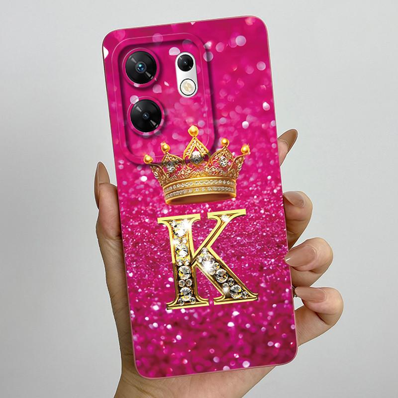 Чехол для infinix Zero 30 4G 5G Чехол X6731 Буквы Короны Мягкий Силикон Ударопрочный Чехол Для Infinix Zero30 4g Чехлы X6731B Funda