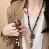 Hanging Neck Accessories Ceramic Conch Necklace Ethnic Style Long Sweater Chain Girls