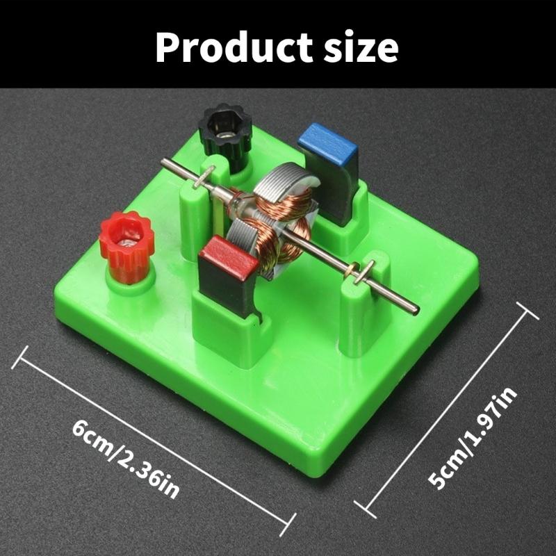 Модель двигателя постоянного тока открытого типа Электрический эксперимент Двигатель постоянного тока Физический учебный инструмент для образовательных целей